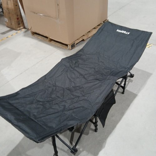 ATORPOK Portable Folding Camping Cot for Adults with Cushion  - 450LBS CAPACITY - 27.5' X 75" X 13.8" - BLACK - (Model: ‎ZZM-1) image 5
