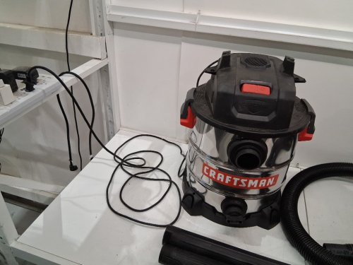 craftsman portable Stainless Steel Wet/Dry Shop Vacuum with Attachments - 10Gal - 6.0 Peak HP  - stainless steel/black (model: CMXEVBE17155) image 6