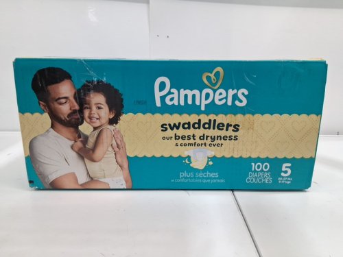 93PK PAMPERS SWADDLERS 100% LEAKPROOF DISPOSABLE BABY DIAPERS - SIZE 5 image 3