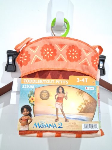 GIRL'S DISNEY MOANA 2 SIMEA COSTUME - 3-4T - ORANGE image 2