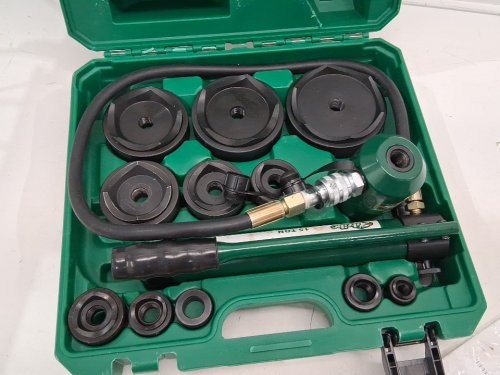 UTZIKO hydraulic knockout punch electrical conduit hole cutter set - 1/2" to 4", 15ton - black/green image 5