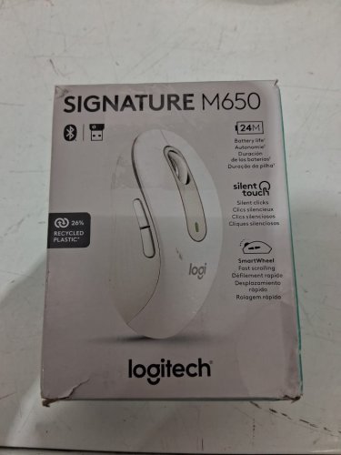 Logitech Signature Wireless Mouse with customizable side buttons - full size for Large Hands - white (MODEL: M650L LH) image 2