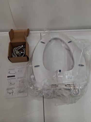 Clirass Elongated Non-Electric Bidet Toilet Seat with Quiet-Close and Dual Nozzles - 17.5" - white (model: 20231019) image 4
