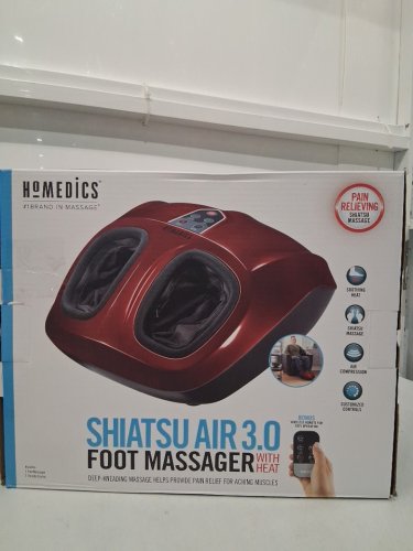 Homedics Shiatsu Air 3.0 Heated Foot Massager WITH REMOTE - Red (Model: FMS-352HJ-RD) image 3