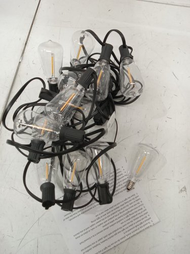 outdoor hanging led string lights - 25ft - 2200k - black image 3