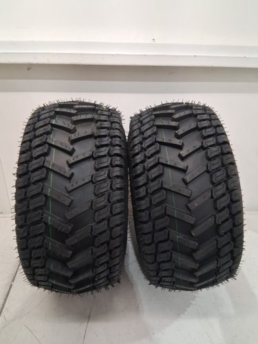 2PK MARASTAR Rear Tire Assembly - 20X8.00-8" - 965LBS CAP - for John Deere Riding Mowers - BLACK/YELLOW image 5