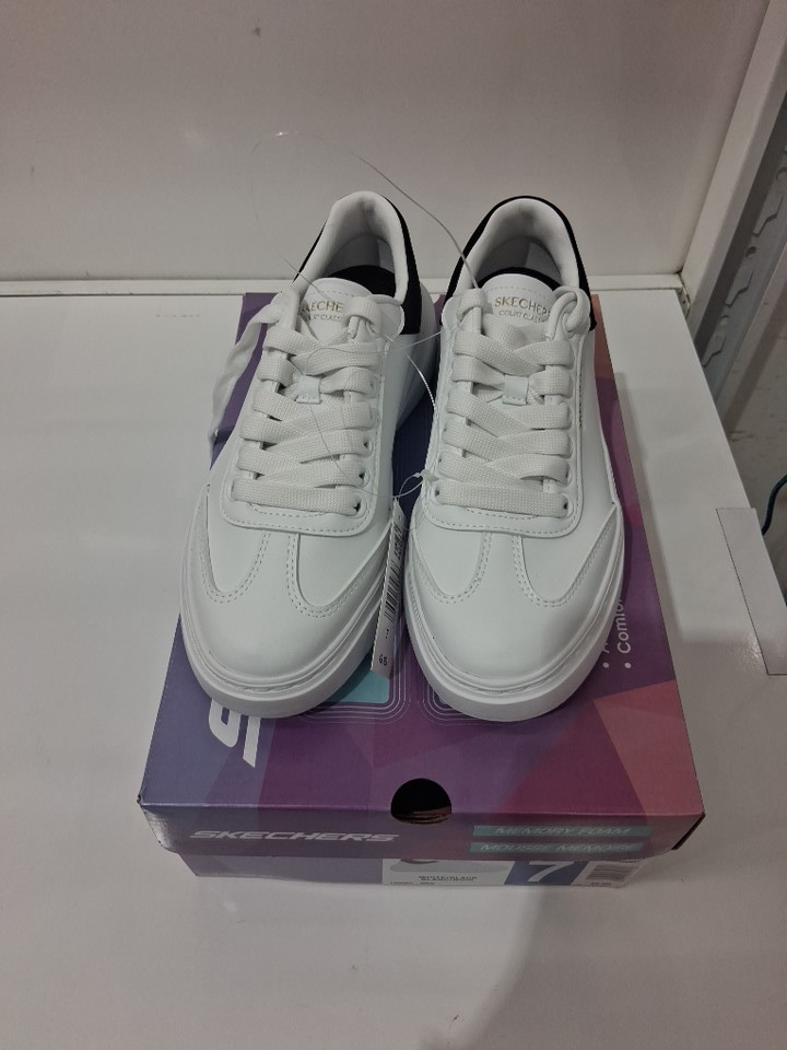 women's skechers cordova court shoe - size 7 - white/black (Style : 2000970) image 2