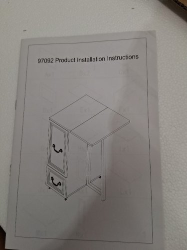 Small Side Table with Two Drawers and Cabinet Storage - white image 6
