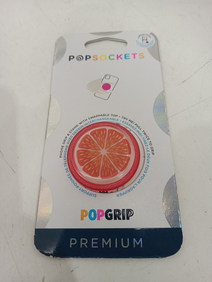 POPSOCKETS POPGRIP Phone Grip & Stand with swappable top - orange jelly image 2