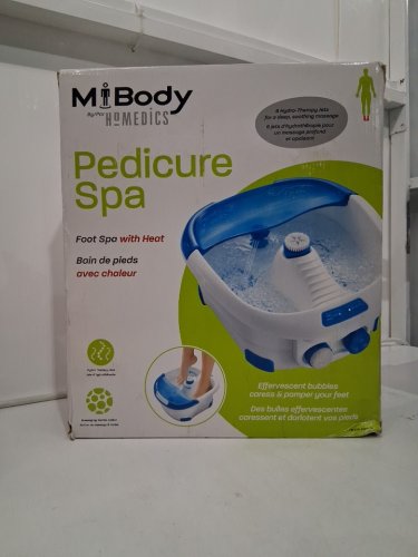 HoMedics MiBody Heated Pedicure Footbath Spa With 3 pedicure Attachments - white/blue (Model: FB-300BSDM-CA) image 2