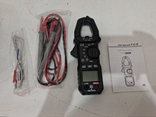 FKM Digital AC/DC Amp Clamp Meter Tester - Grey / Black (Model: TS-18D) image 3