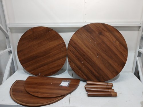 HSH 2-tier round coffee table - 17.72" x 30.63" - walnut brown (model: ct293112) image 3