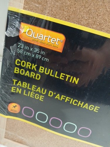 QUARTET CORK BULLETIN BOARD WITH FRAME - 23" x 35" - natural (model: 2642638035) image 3