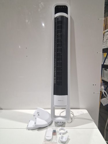 omnibreeze premium 38" Rotating tower fan with wifi CONTROL, 5-SPEEDS & REMOTE - white/BLACK (model: 5333021/dc2313r-g) image 3