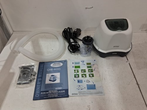 INTEX KRYSTAL CLEAR QS500 DIGITAL SALTWATER SYSTEM WITH E.C.O. FOR ABOVE GROUND POOLS UP TO 15000GAL. - 110V-120V/ REQUIRES 700-3000GPH FILTER - GREY/WHITE (MODEL: 26667EG) image 2