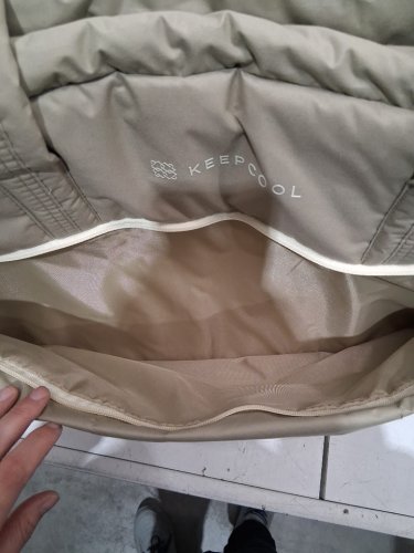 keep cool soft insulated cooler tote bag - 48L - 23" x 15" x 7" - greenish beige (model: 1994097) image 4