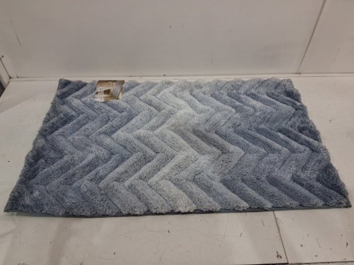 Riviera Home Chevron Bathmat - 22" x 36" - blue (Model: 2806641) image 3