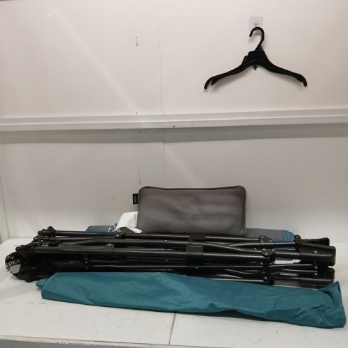 MACSPORTRS Collapsible large portable folding hammock with removable canopy - 250LBS Max - 88.75" x 26" x 40" - Turquoise/Grey - (Model: H806S-201) image 3