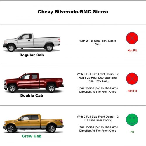 4pc Chrome window visors for 2014-2018 Silverado/Sierra 1500 (model: A80008-DA-94536) image 2