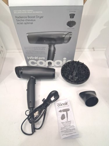 Conair 409 Radiance Boost Hair Dryer with Nano-Quartz Technology - black (model: 410ctxc) image 3
