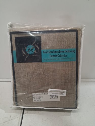 (1 PANEL) HPD POLE POCKET ROOM DARKENING CURTAINS - 50"X120" - THATCHED TAN (MODEL: boch-ln18538-120) image 4