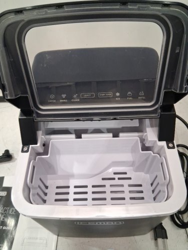 Iceman Dual-Size Ice self cleaning portable counter top ice maker - 22lbs/24hrs - black (model: rj56-bul-12) image 4