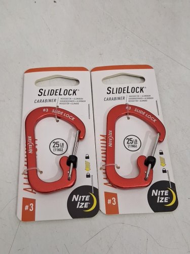 2 Nite Ize SlideLock Aluminum Carabiner - Size 3 - Red (model: ‎CSLA3-10-R6) image 2
