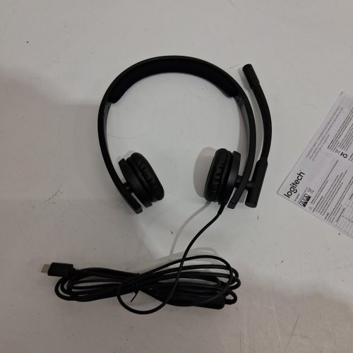 logitech H570e USB wired Headset with Noise Cancelling Mic - black (MODEL: a-00064) image 4
