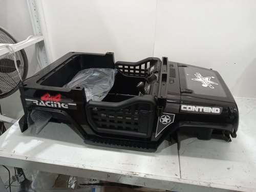 costway 12v kids ride on jeep with remote control and lights - 45" x 26.5" x 28.7" - black (model: tq10015bk) image 4