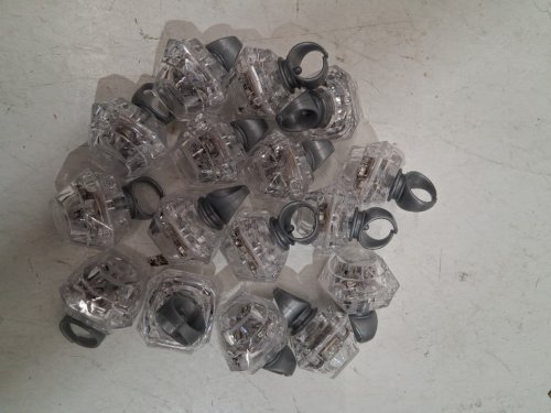 16pc led flashing diamond party rings image 3