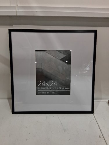 american flat plexiglass picture frame 24'' x 24'' - black image 3