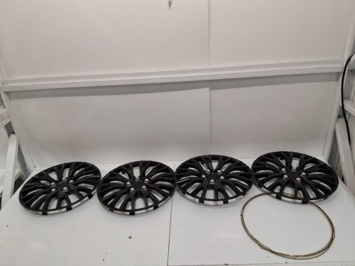 4PK HUBCAPS WHEEL COVERS FOR VARIOUS MODELS - 16" - BLACK/GLOSS (MODEL: T-R16-20) image 3