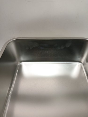 kiseng high sided cat litter box - XL - 14.96" x 22.83" x 10.2" - stainless steel image 5