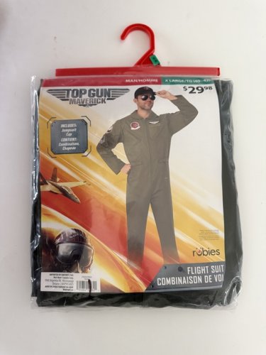 RUBIES TOP GUN MAVERICK COSTUME - extra LARGE - GREEN - (MODEL:702099) image 2