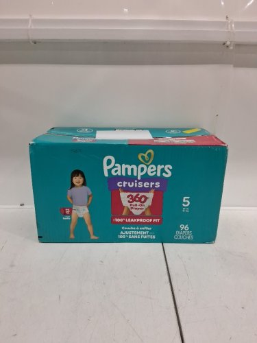 96PK PAMPERS PULL ON CRUISERS 360° 100% leakproof DISPOSABLE BABY DIAPERS - SIZE 5 (27LBS+) image 2