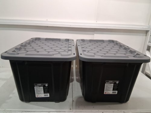 2PK Accent Pro Series heavy duty tote storage bin - 120l - grey/black (model: 2277460) image 3