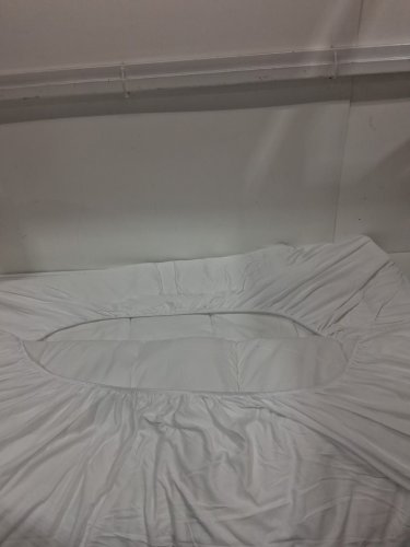 Fracho Ultra Soft bamboo cooling Mattress Topper - Queen - green/white image 3