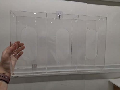 Nelspen ACRYLIC Glove Box Holder/Dispenser - fit up to 3 boxes - 16" x 10" - clear (model: ‎NELQDSTH033) image 4