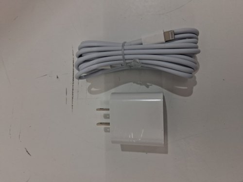 iphone charging cable lightning to usb c with wall charger - 10ftt - white image 2