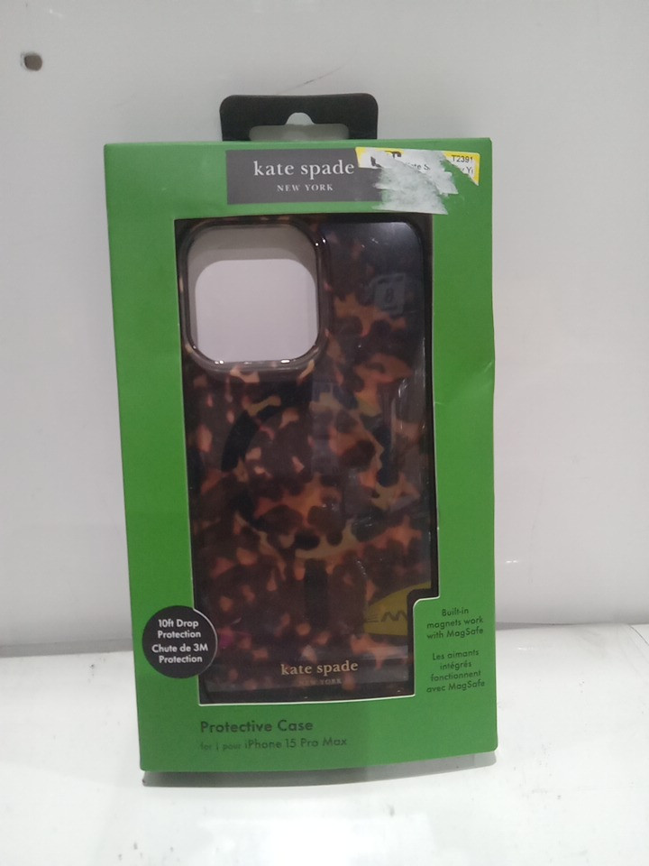 Kate spade new york protective MagSafe case for iPhone 15 Pro Max - Tortoiseshell (Model: KS052620-05) image 2