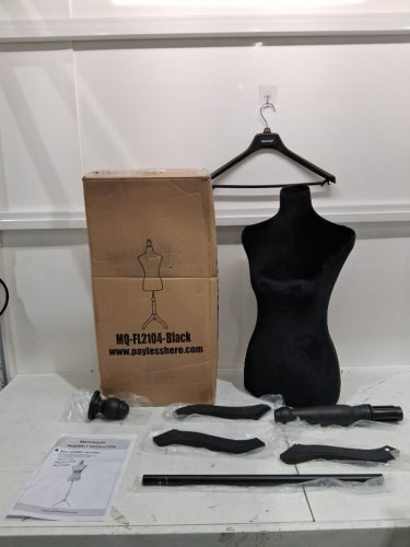 paylesshere Dress Form Mannequin - 49.6" - 63.4" - black (Model : MQ-FL2104-black) image 2