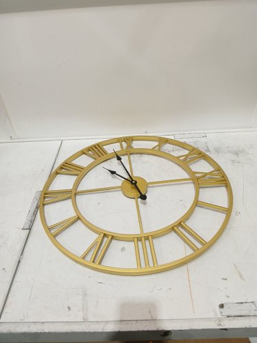 Metal Analog Classic Numeral Wall Clock - 24" - gold image 3