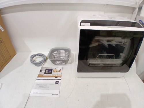 AIRMSEN Portable mini Countertop Dishwasher with LED DISPLAY - 5l water usage - black/white (model: tdqr03) image 3