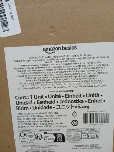 Amazon Basics Extra Thick and Non-Slip Dog Training Pad Holder with Secured Latches - 22" x 22" - White/Charcoal grey (Model: B0DP3ZP9VJ) image 3