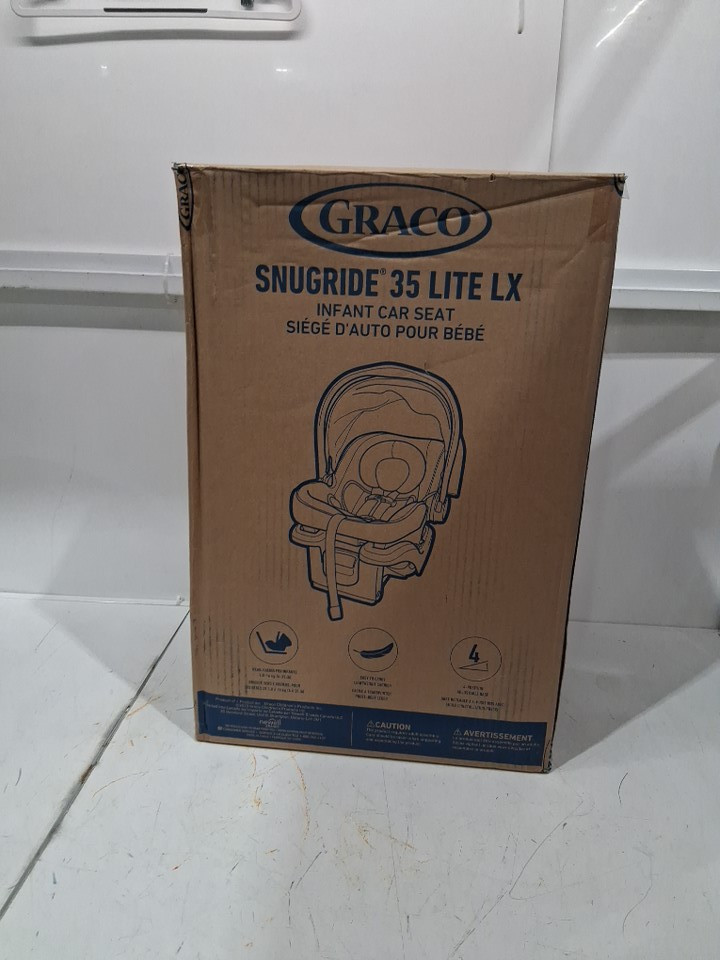 GRACO SNUGRIDE 35 LITE LX INFANT CAR SEAT - MAX WEIGHT 34LBS - BLACK/GREY (MODEL: 2119658) image 2