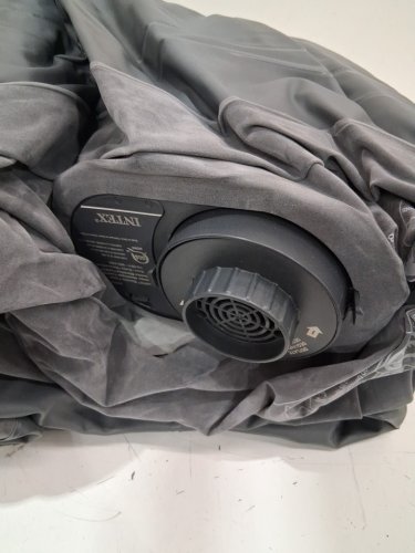 INTEX DURA-BEAM SERIES DELUXE COMFORT PLUSHFIBER-TECH inflatable AIR mattress WITH INTERNAL ELECTRIC PUMP - 18" - QUEEN - grey (MODEL: AP619D/64413ED) image 4