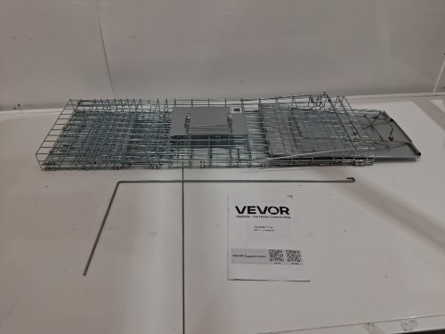 VEVOR HUMANE ANIMAL TRAP - GALVANIZED IRON  - 31" x 10" x 12" - silver (model: LB-28A) image 2