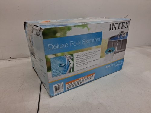 INTEX DELUXE WALL MOUNT POOL CLEANING SURFACE SKIMMER FOR ABOVE GROUND POOL - BLUE/WHITE - (MODEL: 28000E) image 4