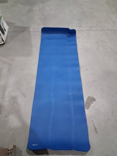 AMAZON BASICS THICK EXERCISE YOGA MAT WITH CARRY STRAP - 6ft X 2ft X 1/2" THICK - BLUE (model: YM2001) image 3