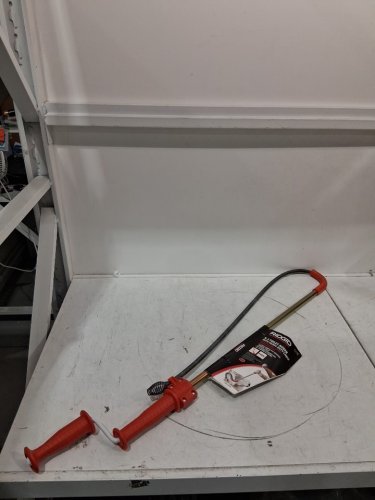 RIDGID K-3 TOILET AUGER TOILET AUGER SNAKE WITH BULB HEAD TO CLEAR CLOGGED TOILETS - 3 feet - orange/bronze (model:  59787) image 3